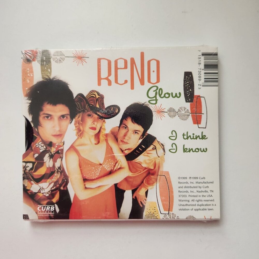 Reno "Glow / I Think I Know" CD Single 1999 Curb Records VINTAGE, Sealed